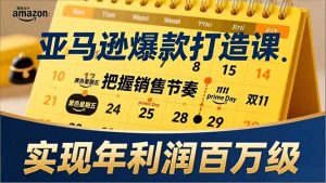 亚马逊爆款打造课,大促节点、全年规划、淡旺季打法,把握销售节奏,实现年利润百万级-网创项目
