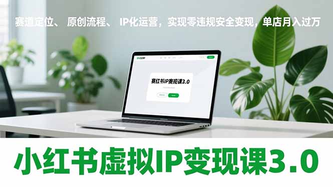 小红书虚拟IP变现课3.0，赛道定位、原创流程、IP化运营，实现零违规安全变现，单店月入过万-网创项目