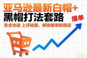 亚马逊最新白帽+黑帽打法套路，安全快速上评秘籍，解锁爆单新路径-网创项目