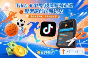 Tiktok中视频体育赛道混剪原创长期玩法,靠播放量賺米,小白轻松上手-网创项目