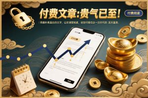 付费文章：贵气已至！用最朴素直白的文字，让你清楚知道，该如何接住这一次时代的泼天富贵-网创项目