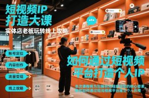 短视频ip打造大课,实体店老板玩转线上攻略-网创项目