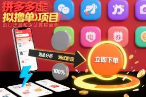 拼多多虚拟撸单项目，跳过选品和测试直接撸单-网创项目