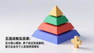 五道战略实战课:五大核心模块,多个名企实战案例,助力企业与个人实现持续增长-网创项目
