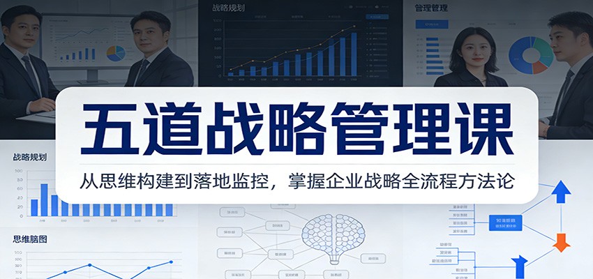 五道战略管理课：从思维构建到落地监控，掌握企业战略全流程方法论-网创项目
