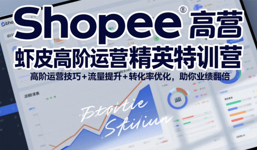 Shopee虾皮高阶运营精英特训营，高阶运营技巧+流量提升+转化率优化，助你业绩翻倍-网创项目