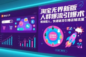 淘宝无界新版人群爆流引爆术，精准圈人，快速破流引爆店铺流量-网创项目