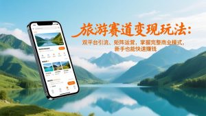 旅游赛道变现玩法:双平台引流、矩阵运营,掌握完整商业模式,新手也能快速赚钱-网创项目