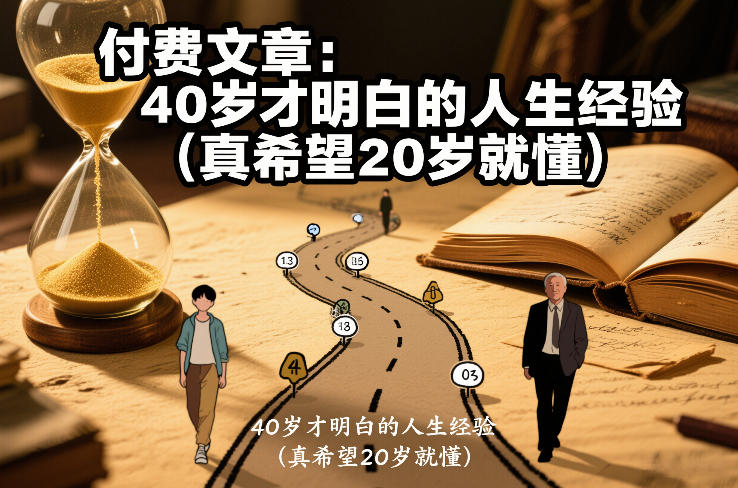付费文章：40岁才明白的人生经验(真希望20岁就懂)-网创项目