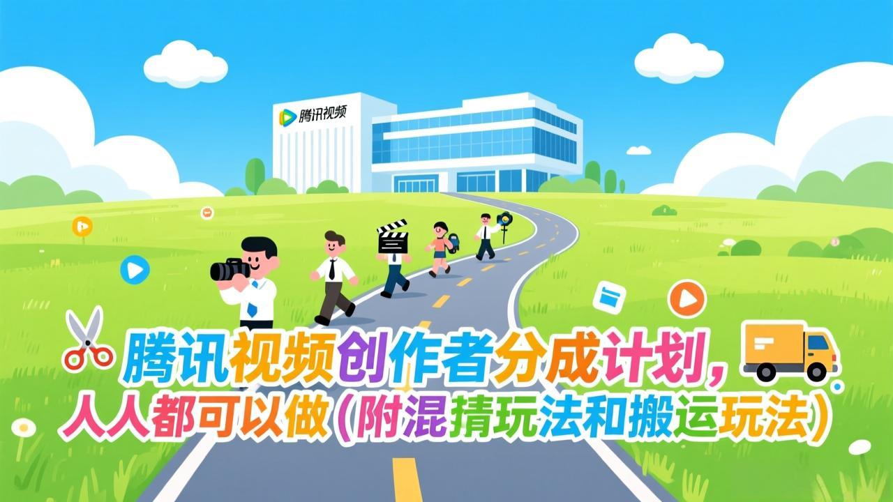 腾讯视频创作者分成计划，人人都可以做(附混剪玩法和搬运玩法-网创项目