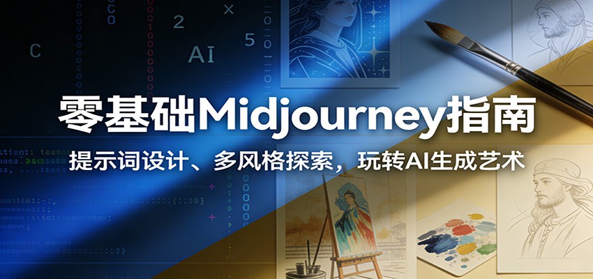 零基础Midjourney指南：提示词设计、多风格探索，玩转AI生成艺术-网创项目