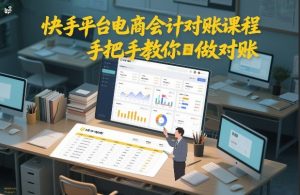 快手平台电商会计对账课程，手把手教你做对账-网创项目