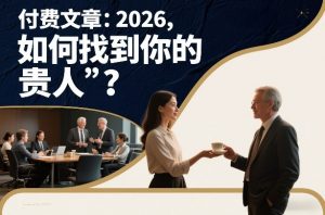付费文章:2026,如何找到你的“贵人”?-网创项目