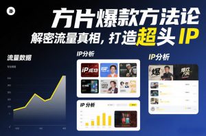 方片爆款方法论,解密流量真相,打造超头IP-网创项目