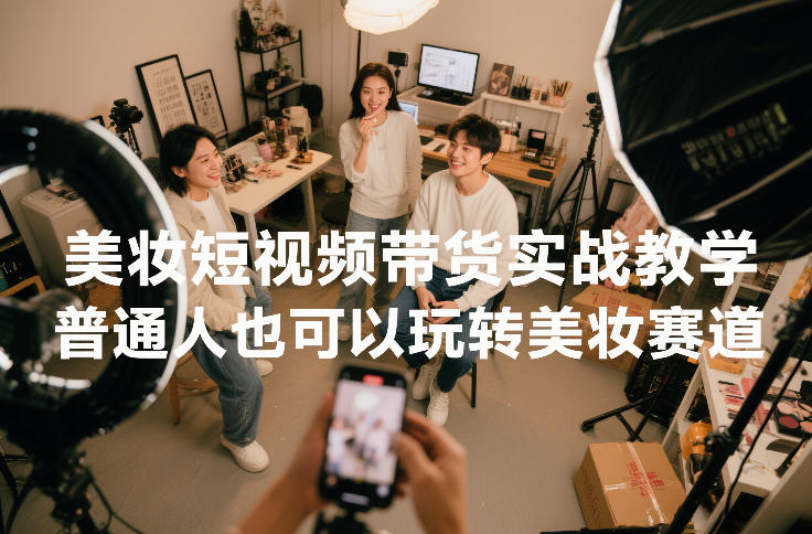 美妆短视频带货实战教学,普通人也可以玩转美妆赛道