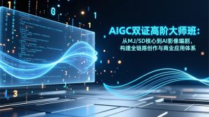 AIGC双证高阶大师班：从MJ/SD核心到AI影像编剧，构建全链路创作与商业应用体系-网创项目