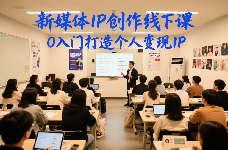 新媒体IP创作线下课，0入门打造个人变现IP-网创项目