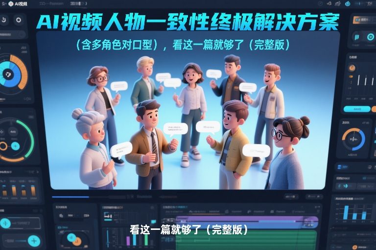 AI视频人物一致性终极解决方案(含多角色对口型)，看这一篇就够了(完整版)-网创项目