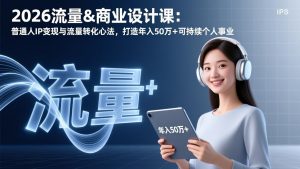 2026流量&商业设计课:普通人IP变现与流量转化心法,打造年入50万+可持续个人事业-网创项目