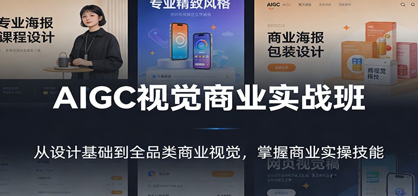 AIGC视觉商业实战班：从设计基础到全品类商业视觉，掌握商业实操技能-网创项目