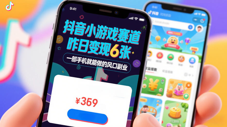 抖音小游戏赛道，昨日变现600+，零基础一部手机就能做的风口副业【揭秘】-网创项目