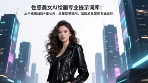 性感美女AI绘画专业提示词库:近千张成品图+提示词,直接复制使用,出图质量媲美专业画师-网创项目
