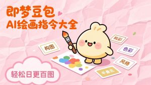 即梦豆包AI绘画指令大全：海量关键词库一键复制，出图效率提升10倍，轻松日更百图-网创项目