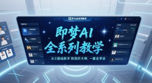 即梦AI全系列教学,从0基础新手到高阶大神,一套全学会-网创项目