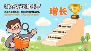 淘系实战训练营,制定清晰的增长战略,突破流量与利润瓶颈,实现企业的规模化盈利-网创项目