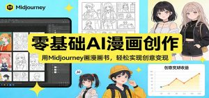 零基础AI漫画创作：用Midjourney画漫画书，轻松实现创意变现-网创项目