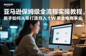亚马逊保姆级全流程实操教程,新手如何从零打造月入1W美金电商事业-网创项目