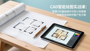 CAD智能绘图实战课：掌握CAD基础操作与核心快捷键，并能熟练绘制完整户型方案-网创项目