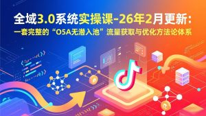 全域3.0系统实操课-26年2月更新:一套完整的“O5A无潜入池”流量获取与优化方法论体系-网创项目