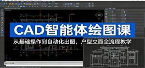 CAD智能体绘图课:从基础操作到自动化出图,户型立面全流程教学-网创项目