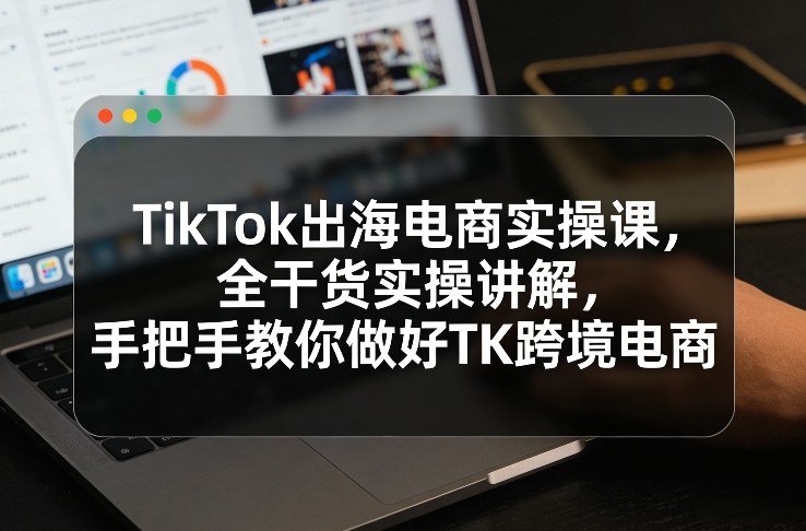 TikTok出海电商实操课，全干货实操讲解，手把手教你做好TK跨境电商-网创项目