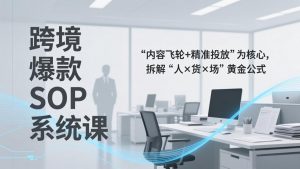 跨境爆款SOP系统课，“内容飞轮+精准投放”为核心，拆解“人×货×场”黄金公式-网创项目