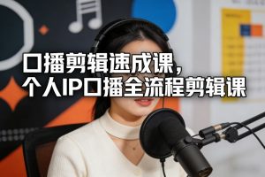 口播剪辑速成课,个人IP口播全流程剪辑课-网创项目