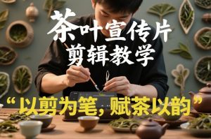 茶叶宣传片剪辑教学,以剪为笔,赋茶以韵,新手也能拍出高级感-网创项目