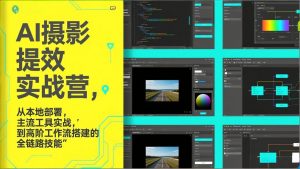 AI+摄影提效实战营,从本地部署,主流工具实战,到高阶工作流搭建的全链路技能-网创项目