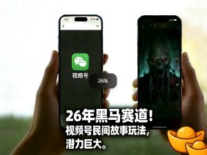 26年黑马赛道，视频号民间故事类玩法，潜力巨大，每日收益超5张-网创项目