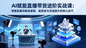 AI赋能直播带货进阶实战课：掌握直播间精准建模、破层级与流速提升的核心技巧-网创项目