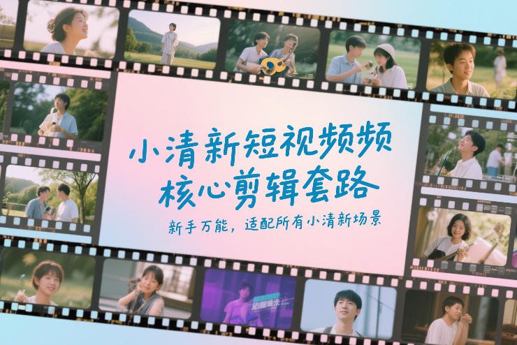 小清新短视频核心剪辑套路，新手万能，适配所有小清新场景-网创项目