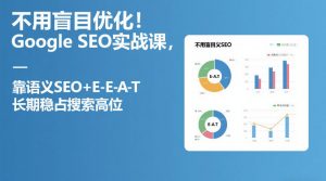 不用盲目优化!Google SEO实战课,靠语义SEO+E-E-A-T,长期稳占搜索高位-网创项目