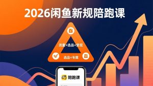 2026闲鱼高阶陪跑课全新上线,带你吃透新规玩转选品流量,从零搭建稳定变现盈利体系-网创项目