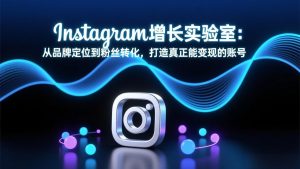 Instagram增长实验室：从品牌定位到粉丝转化，打造真正能变现的账号-网创项目