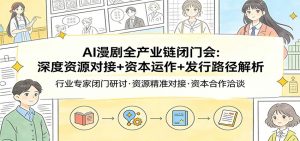 AI漫剧全产业链闭门会:深度资源对接+资本运作+发行路径解析-网创项目