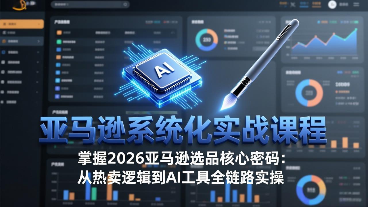 亚马逊系统化实战课-更新3月：2026最新选品方法论，从热卖原因分析到AI作图，提升选品成功率-网创项目