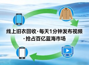 线上旧衣回收项目，我们给你提供视频，每天花一分钟发布视频，抢占百亿蓝海市场【揭秘】-网创项目