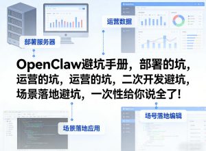 OpenClaw小龙虾避坑手册,部署的坑,运营的坑,二次开发避坑,场景落地避坑,一次性给你说全了!-网创项目