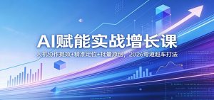 AI赋能实战增长课:人机协作提效+精准定位+批量原创,2026弯道超车打法-网创项目